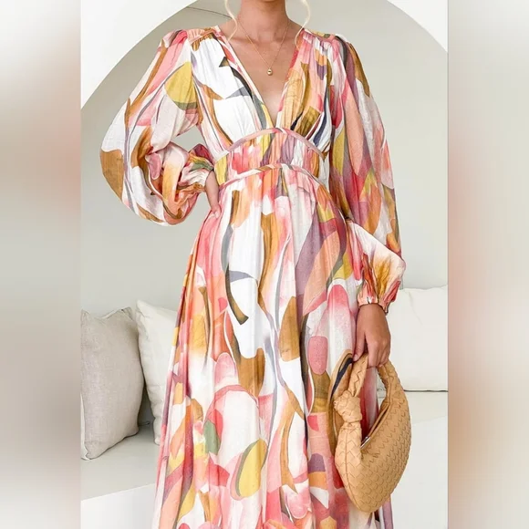 Maxigerui Long Sleeve Boho Maxi #634 - Picture 6 of 9